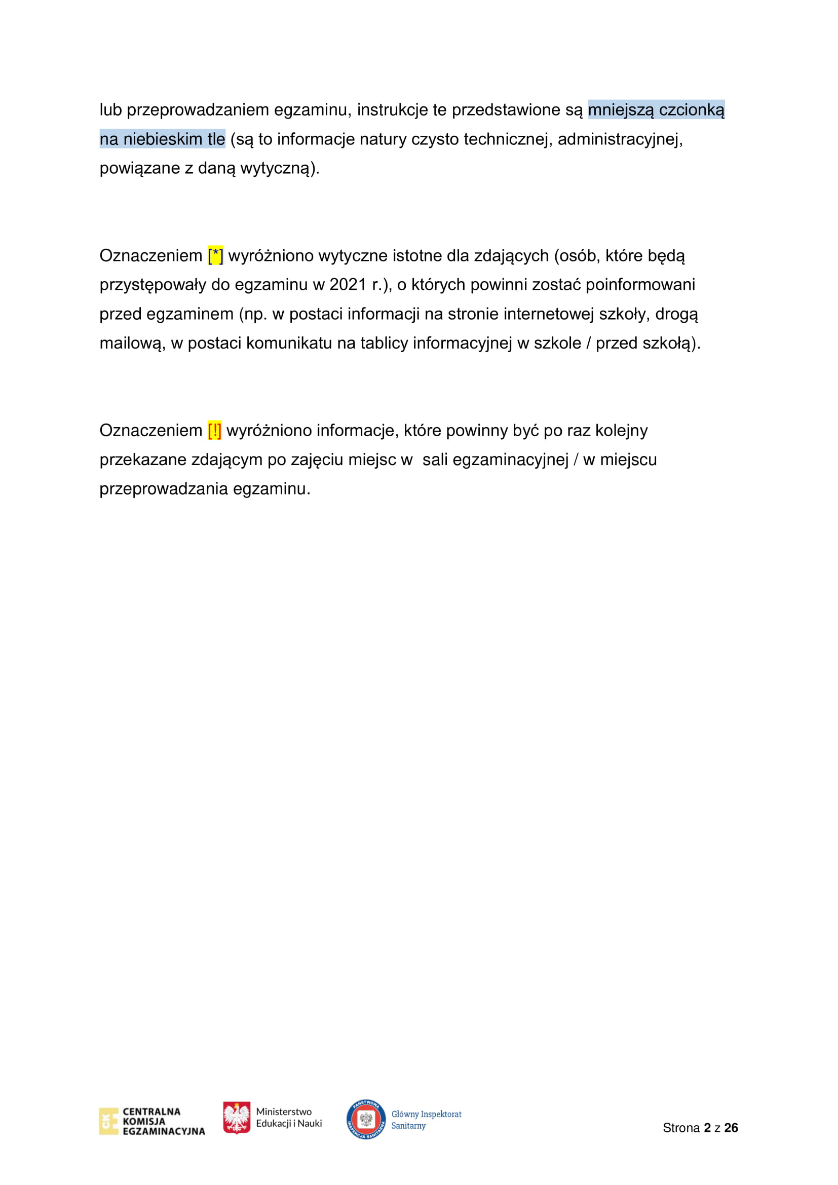 Wytyczne CKE MEiN i GIS dotyczące organizowania i przeprowadzania egzaminów w 2021 r 02