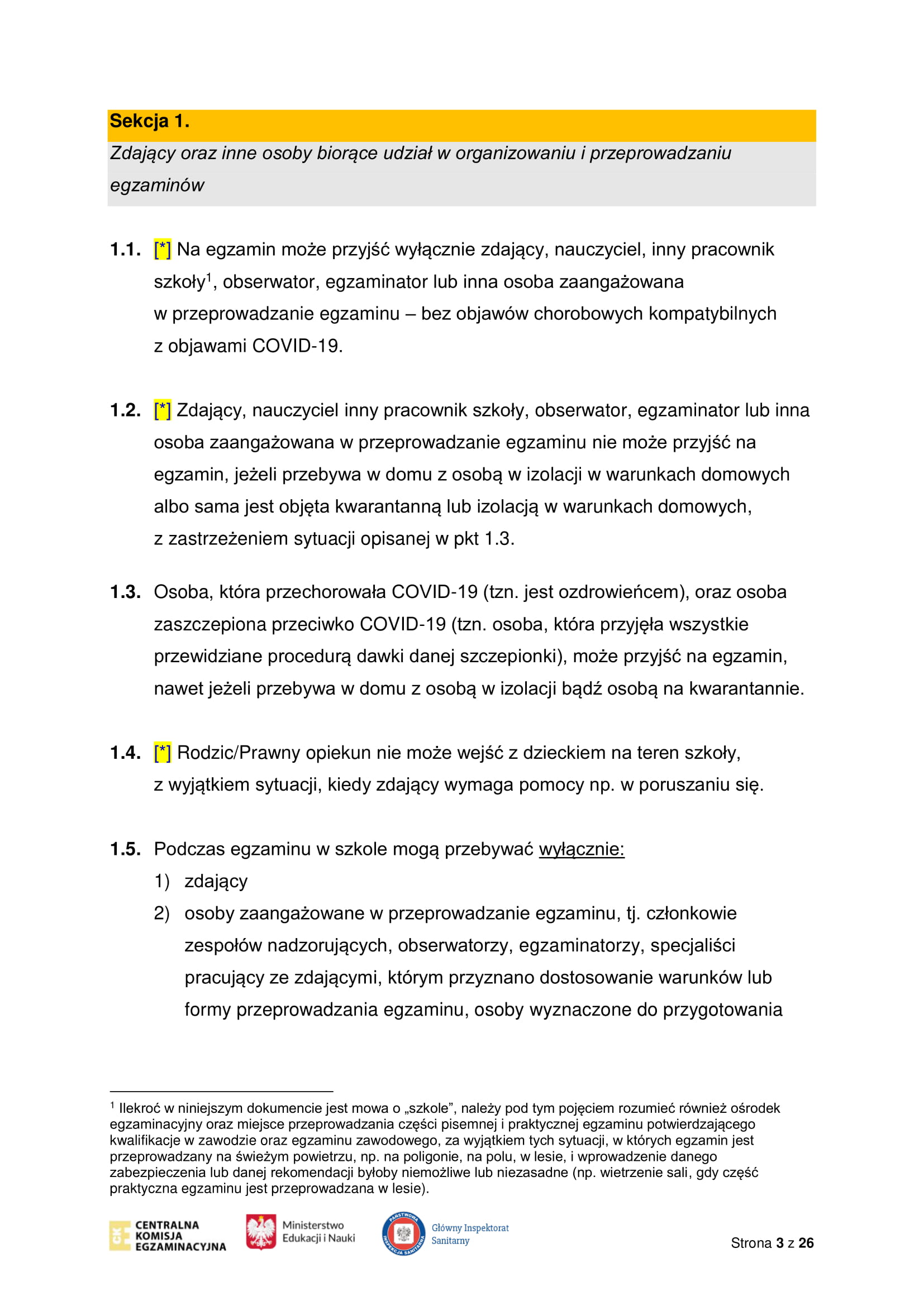 Wytyczne CKE MEiN i GIS dotyczące organizowania i przeprowadzania egzaminów w 2021 r 03