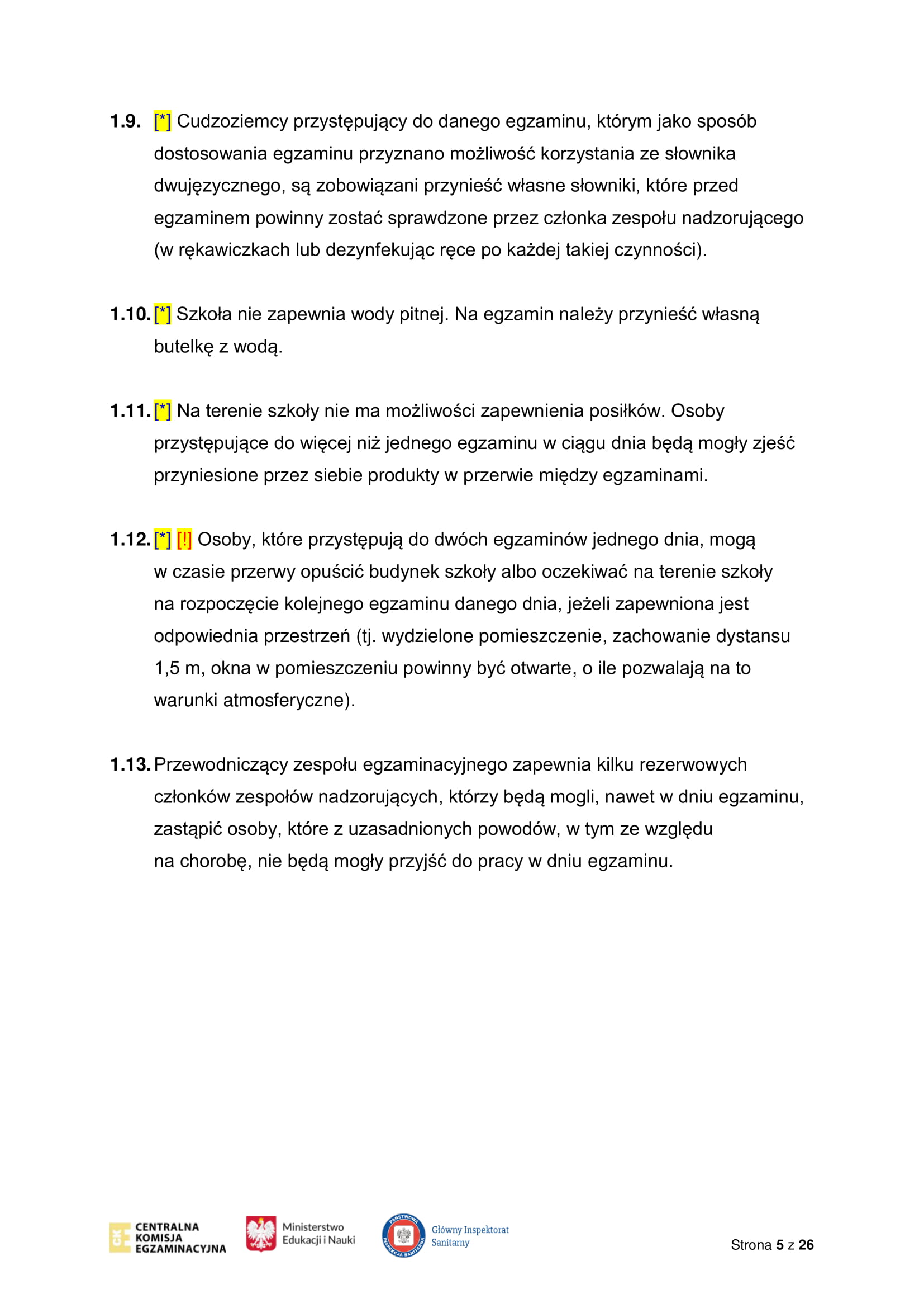 Wytyczne CKE MEiN i GIS dotyczące organizowania i przeprowadzania egzaminów w 2021 r 05