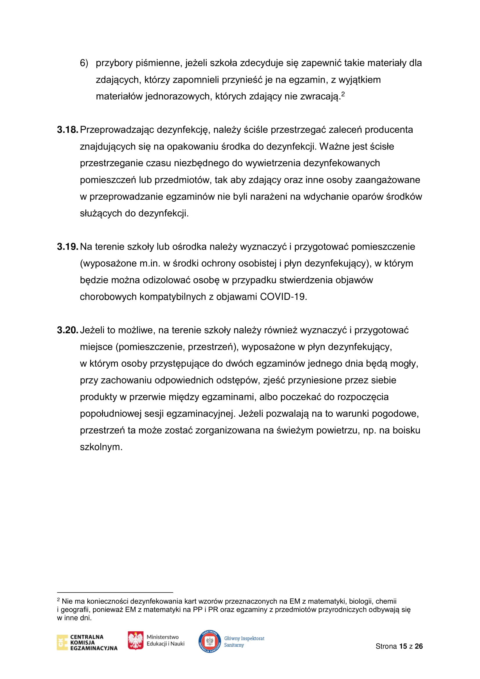Wytyczne CKE MEiN i GIS dotyczące organizowania i przeprowadzania egzaminów w 2021 r 15