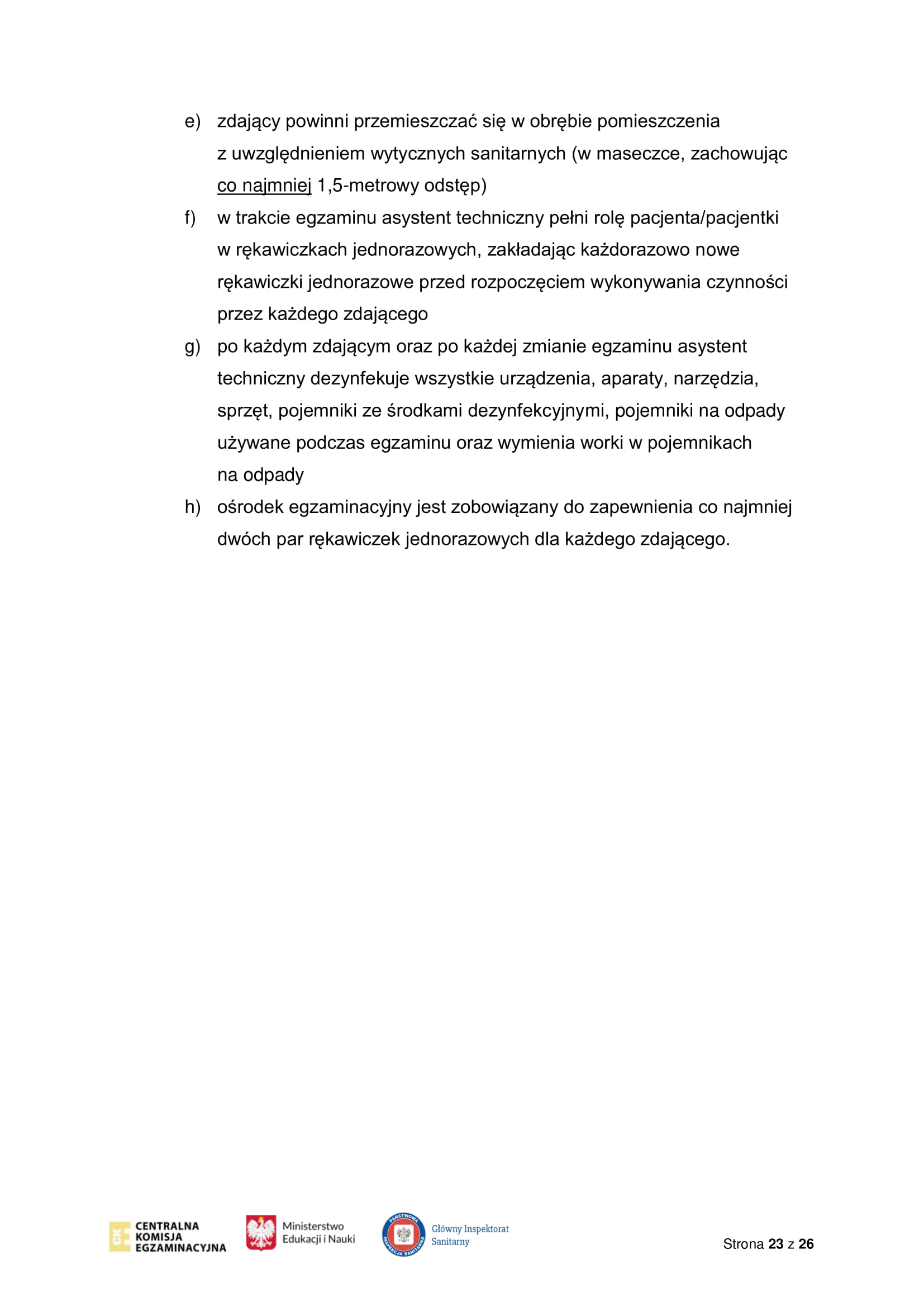 Wytyczne CKE MEiN i GIS dotyczące organizowania i przeprowadzania egzaminów w 2021 r 23