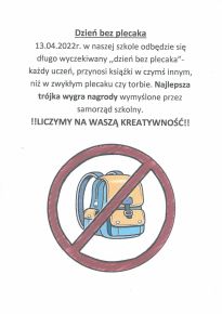 Dzień bez plecaka